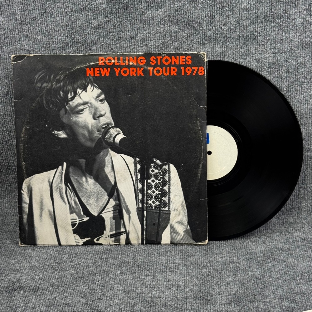 Rolling Stones New York Tour 1978 Double Vinyl LP‎ White Label Rare Bootleg Rock